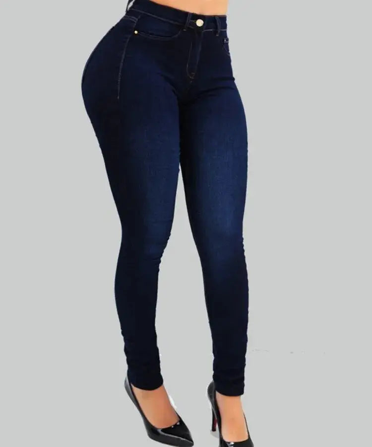 2024 Spring New High Waist Shaping Jeans For Women Fashion Slim High Stretch Denim Pencil Pants Street Casual Trousers S-2XL Path Of Praise