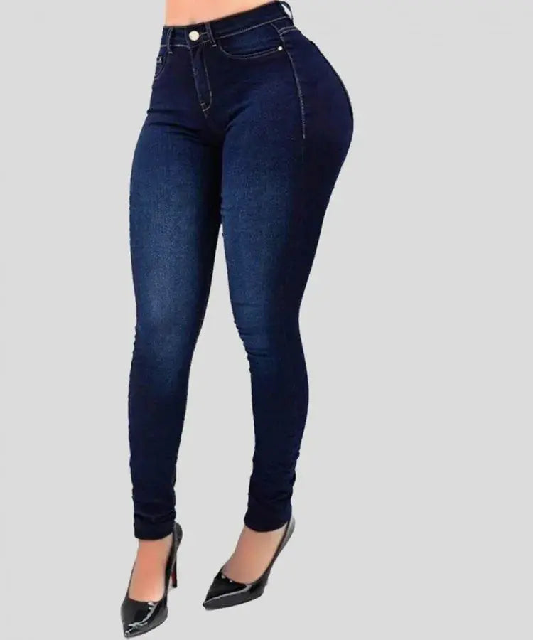 2024 Spring New High Waist Shaping Jeans For Women Fashion Slim High Stretch Denim Pencil Pants Street Casual Trousers S-2XL Path Of Praise