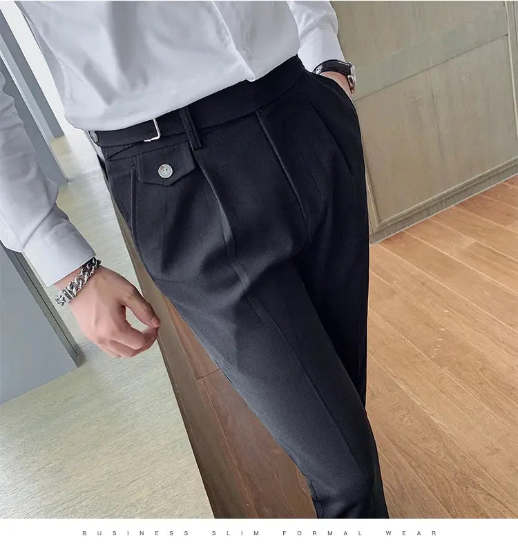 Business Casual Suit Pants - Slim Fit Dress Pants - Path Of Praise