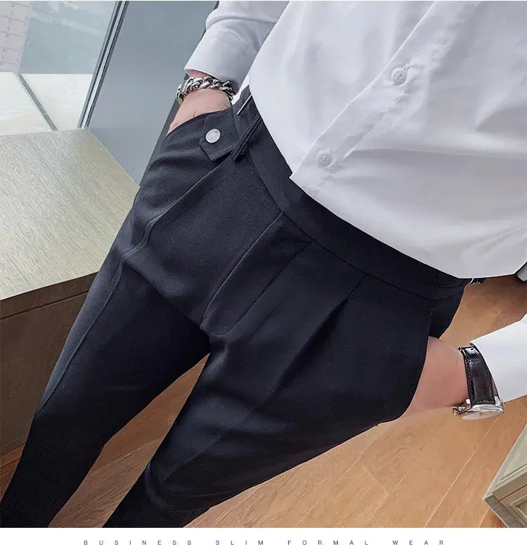 Business Casual Suit Pants - Slim Fit Dress Pants - Path Of Praise