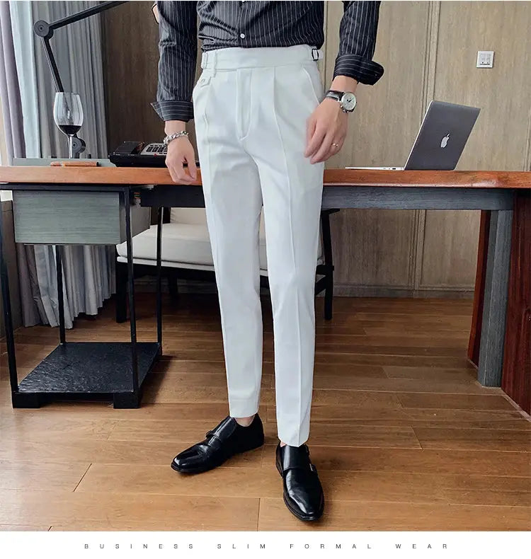 Business Casual Suit Pants - Slim Fit Dress Pants - Path Of Praise