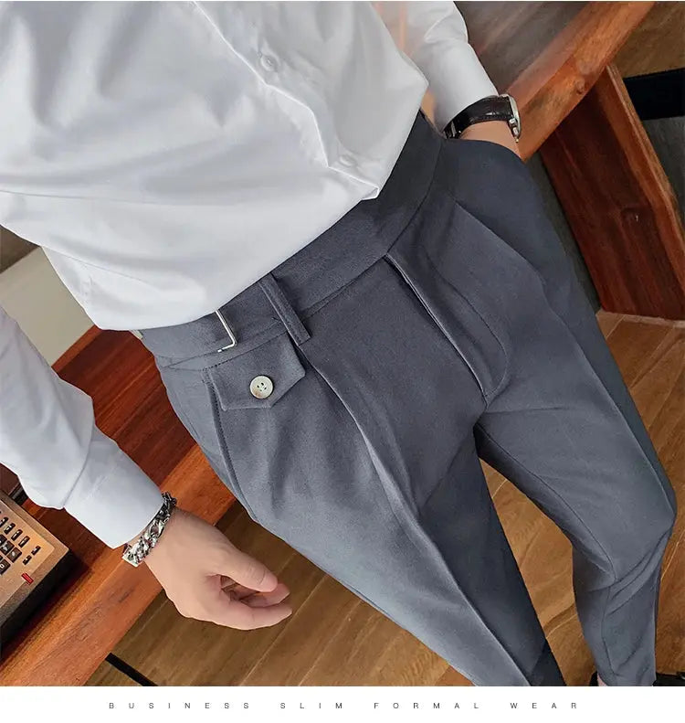 Business Casual Suit Pants - Slim Fit Dress Pants - Path Of Praise