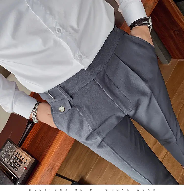 Business Casual Suit Pants - Slim Fit Dress Pants - Path Of Praise