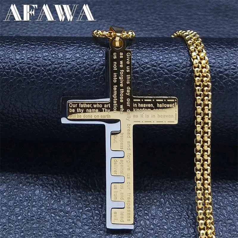 Christian Jesus "Key" Cross Necklace - Faith-Inspired Pendant - Path Of Praise