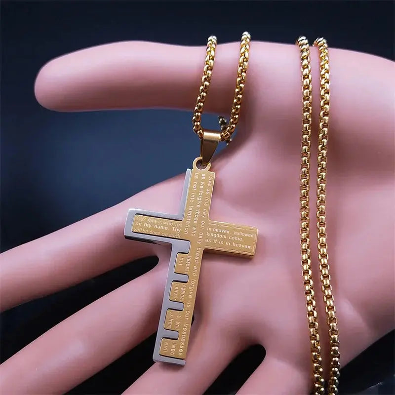 Christian Jesus "Key" Cross Necklace - Faith-Inspired Pendant - Path Of Praise