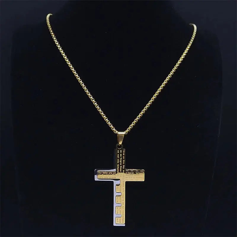 Christian Jesus "Key" Cross Necklace - Faith-Inspired Pendant - Path Of Praise