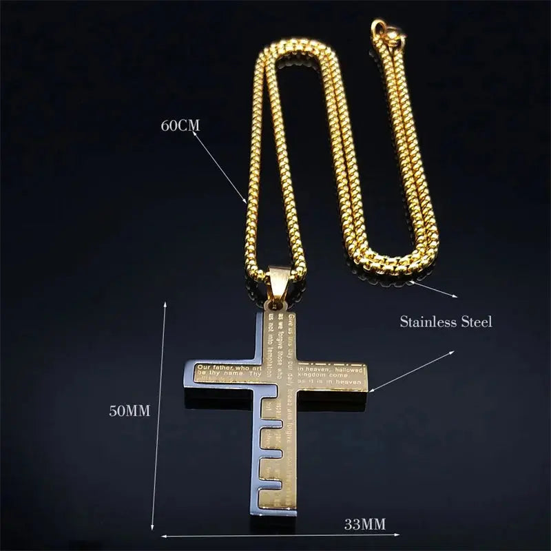 Christian Jesus "Key" Cross Necklace - Faith-Inspired Pendant - Path Of Praise