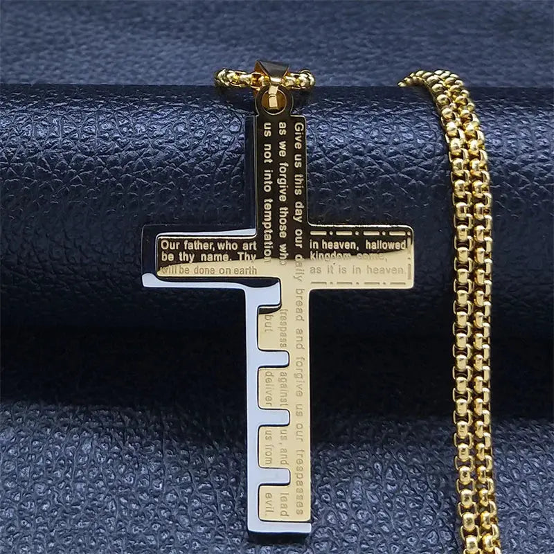 Christian Jesus "Key" Cross Necklace - Faith-Inspired Pendant - Path Of Praise