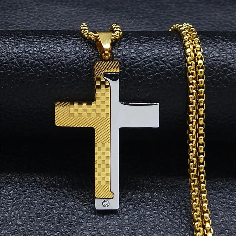 Christian Jesus "Key" Cross Necklace - Faith-Inspired Pendant - Path Of Praise