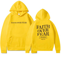 Thumbnail for Faith Over Fear Christian Hoodie – Psalms 118:6 Bible Verse Sweatshirt - Path Of Praise