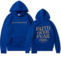 Thumbnail for Faith Over Fear Christian Hoodie – Psalms 118:6 Bible Verse Sweatshirt - Path Of Praise