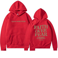 Thumbnail for Faith Over Fear Christian Hoodie – Psalms 118:6 Bible Verse Sweatshirt - Path Of Praise