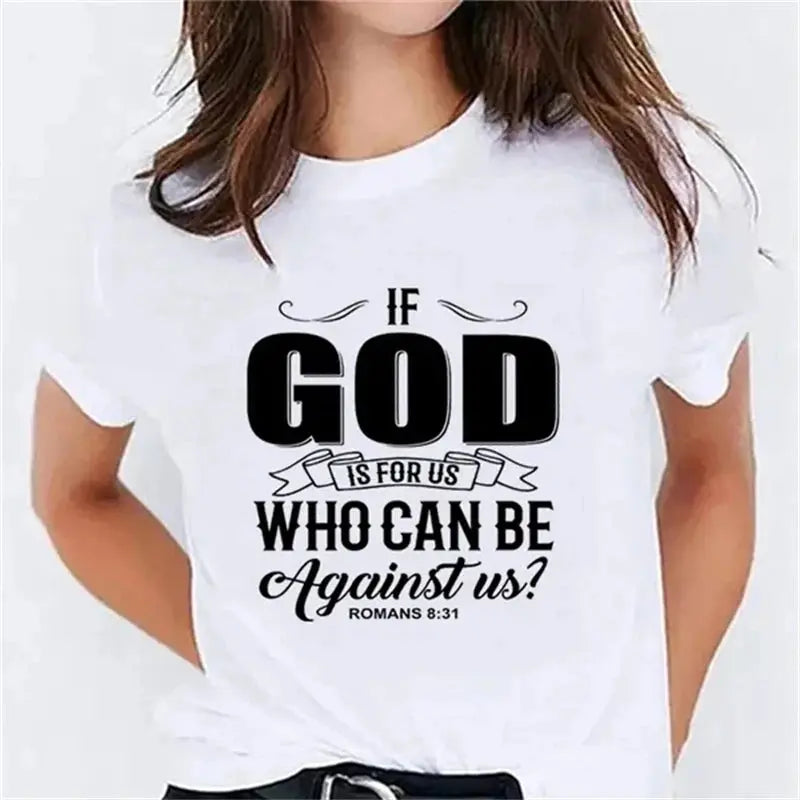 "If God Is For Us" Christian Bible Verse T-Shirt – Faith-Based Apparel - Path Of Praise 