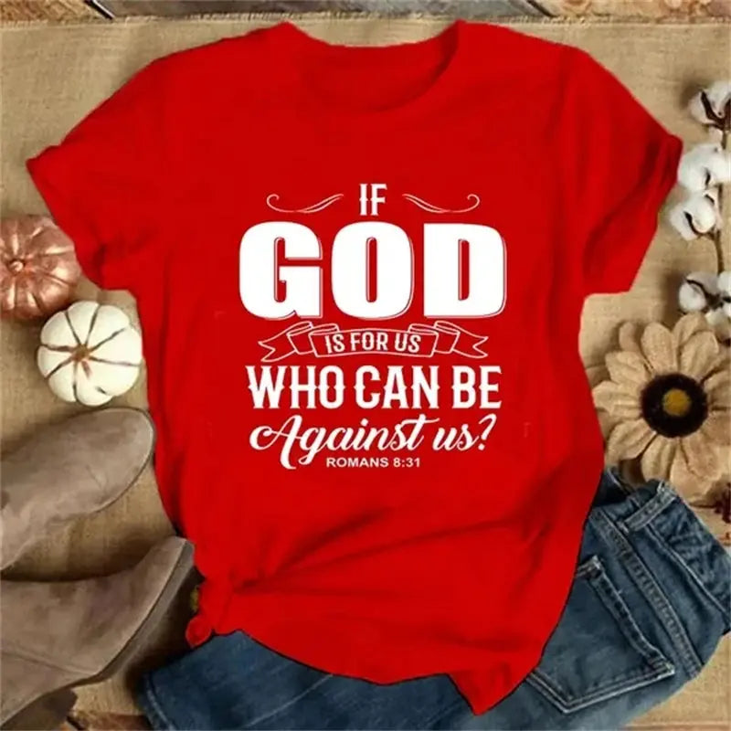 "If God Is For Us" Christian Bible Verse T-Shirt – Faith-Based Apparel - Path Of Praise