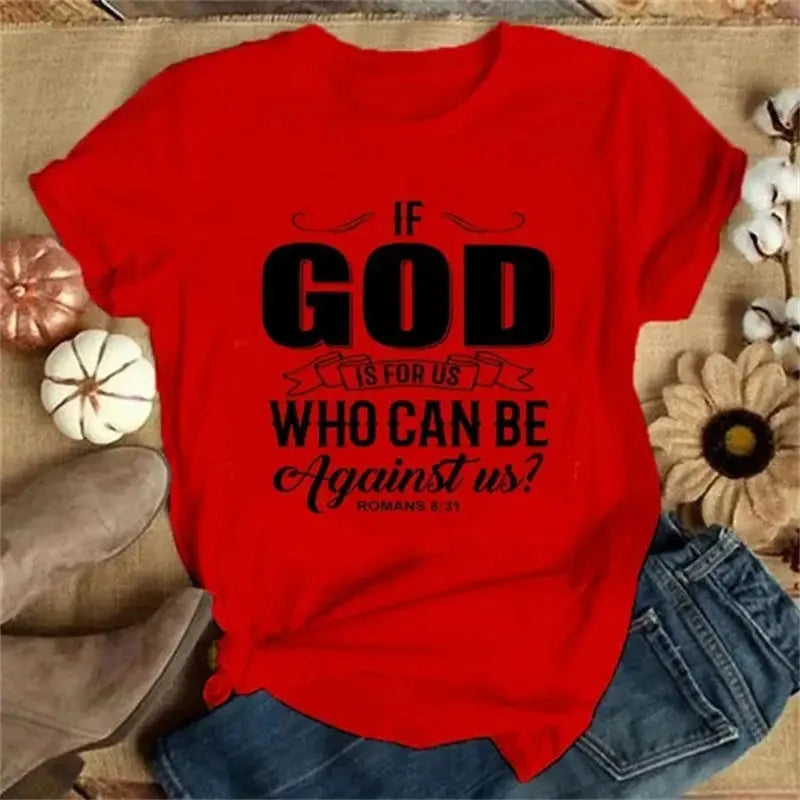 "If God Is For Us" Christian Bible Verse T-Shirt – Faith-Based Apparel - Path Of Praise