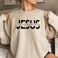 Thumbnail for Jesus Bible Verse  Sweatshirt - Path Of Praise