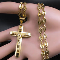 Thumbnail for Jesus Cross Pendant Necklace - Path Of Praise