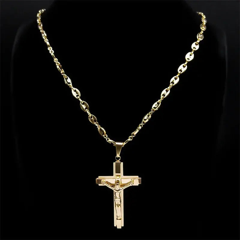 Jesus Cross Pendant Necklace - Path Of Praise