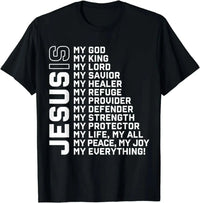 Thumbnail for Jesus Is My Everything Christian T-Shirt - My God, King, Lord, Savior & More - Path Of Praise