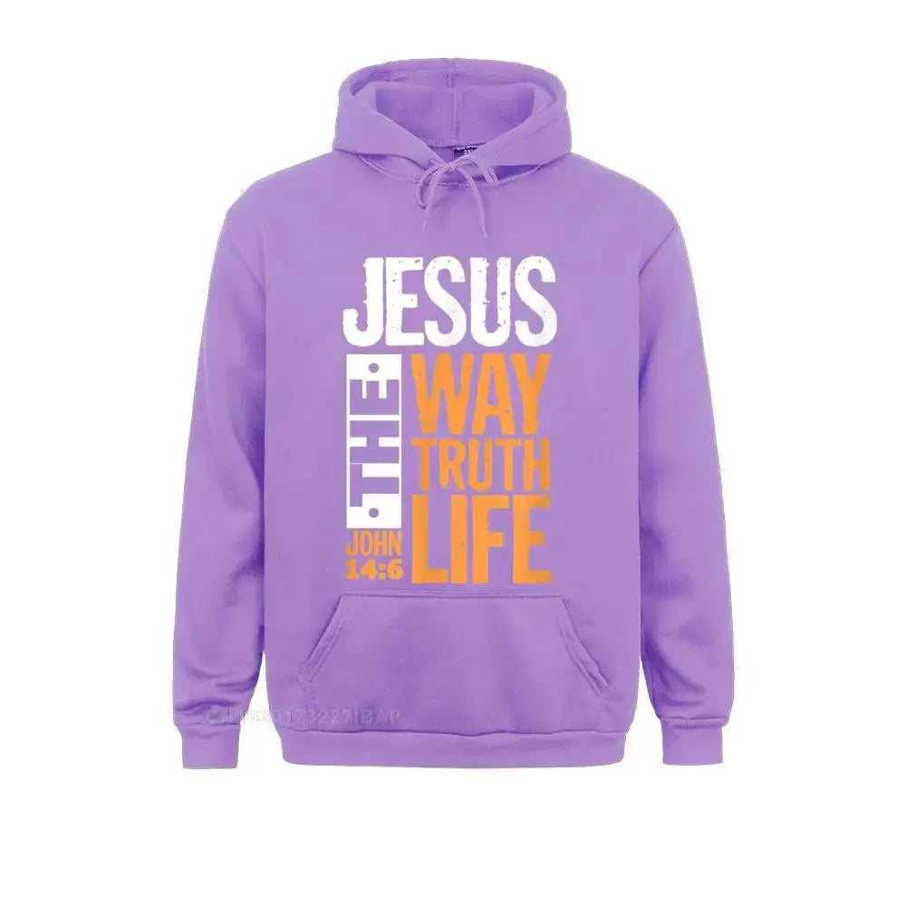 "Jesus The Way, The Truth, The Life" Bible Verse Hoodie – Christian Faith-Based Apparel - Path Of Praise