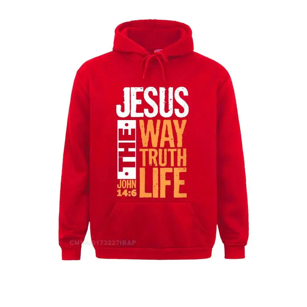 "Jesus The Way, The Truth, The Life" Bible Verse Hoodie – Christian Faith-Based Apparel - Path Of Praise