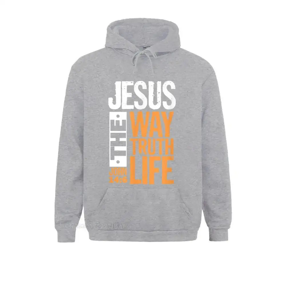 "Jesus The Way, The Truth, The Life" Bible Verse Hoodie – Christian Faith-Based Apparel - Path Of Praise