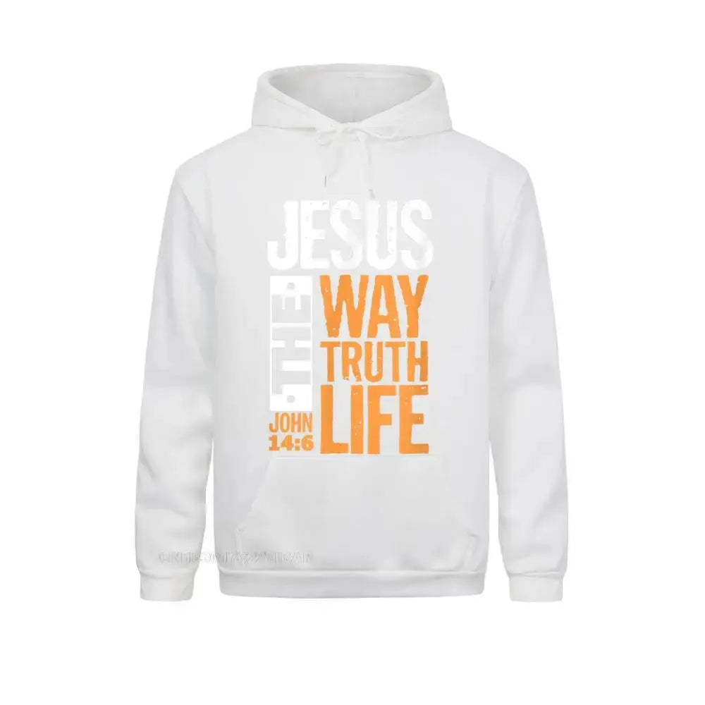 "Jesus The Way, The Truth, The Life" Bible Verse Hoodie – Christian Faith-Based Apparel - Path Of Praise