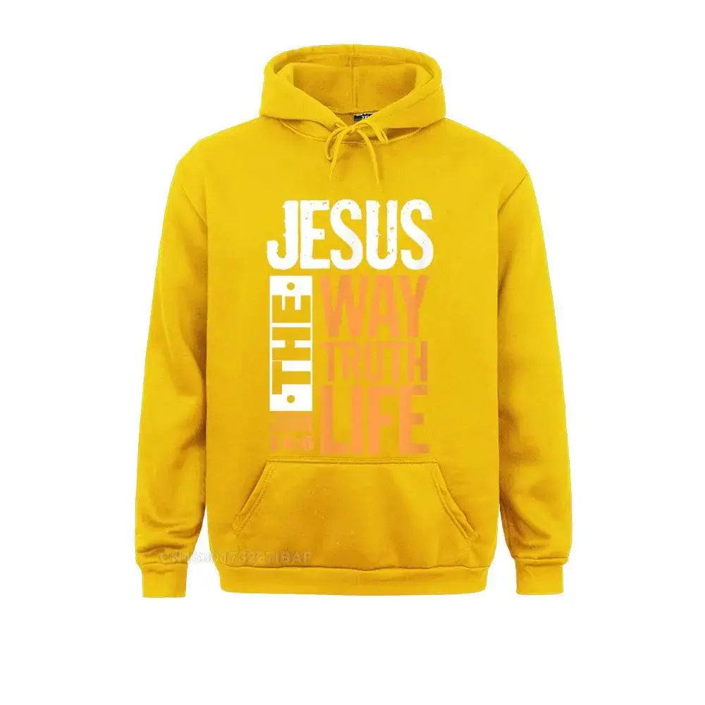 "Jesus The Way, The Truth, The Life" Bible Verse Hoodie – Christian Faith-Based Apparel - Path Of Praise