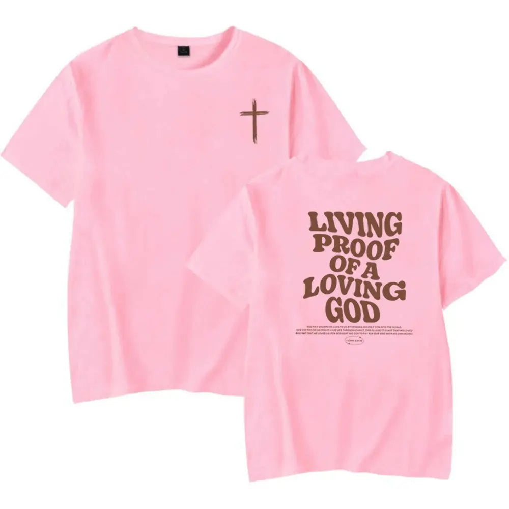 Living Proof of a Loving God" Christian T-shirt - Faith-Inspired Apparel - Path Of Praise