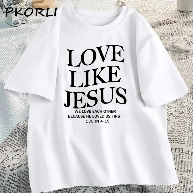 Love Like Jesus – Women’s Casual Short Sleeve T-Shirt | Faith-Based Christian Streetwear - Path Of Praise