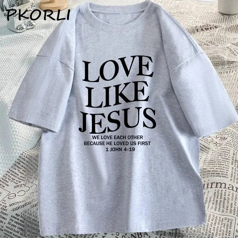 Love Like Jesus – Women’s Casual Short Sleeve T-Shirt | Faith-Based Christian Streetwear - Path Of Praise