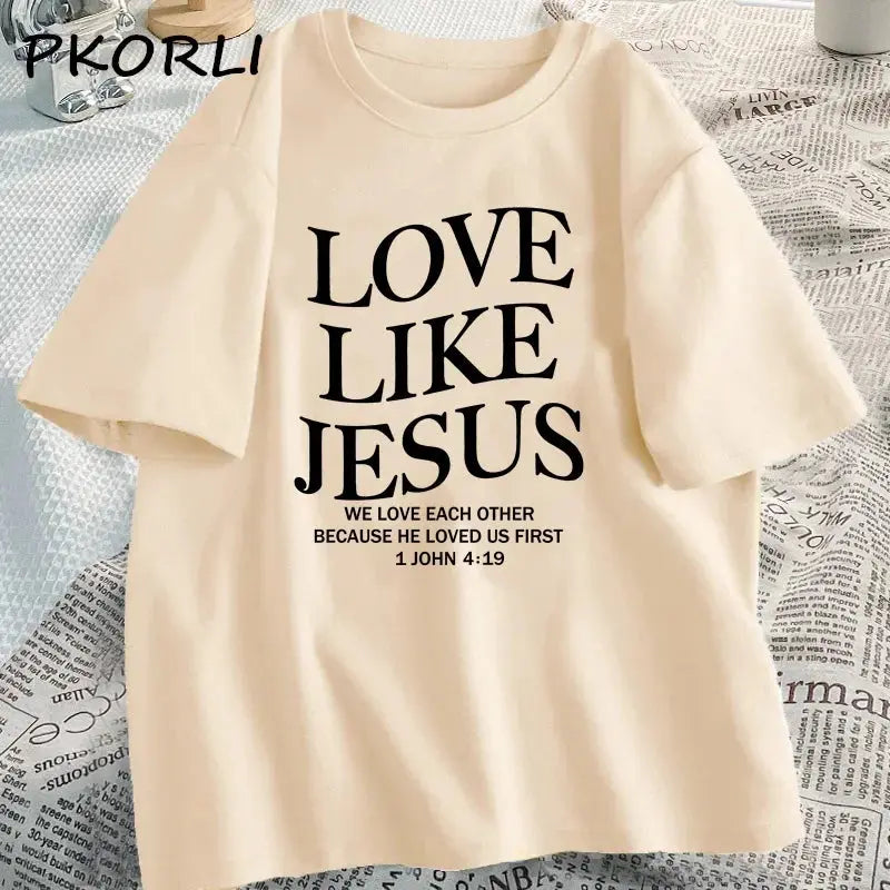 Love Like Jesus – Women’s Casual Short Sleeve T-Shirt | Faith-Based Christian Streetwear - Path Of Praise