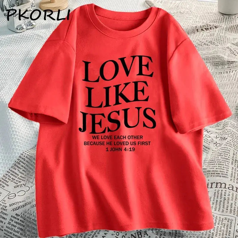 Love Like Jesus – Women’s Casual Short Sleeve T-Shirt | Faith-Based Christian Streetwear - Path Of Praise