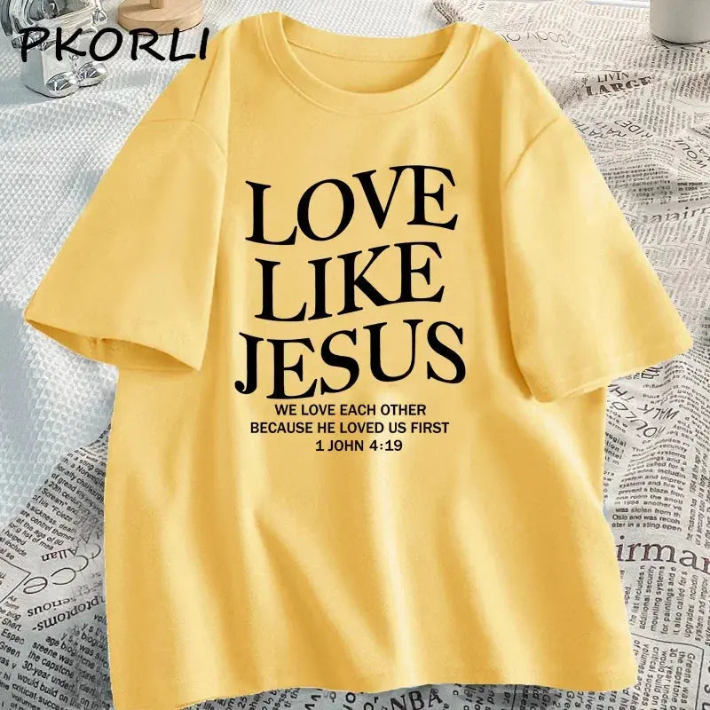 Love Like Jesus – Women’s Casual Short Sleeve T-Shirt | Faith-Based Christian Streetwear - Path Of Praise