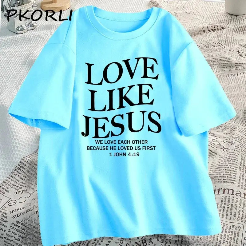 Love Like Jesus – Women’s Casual Short Sleeve T-Shirt | Faith-Based Christian Streetwear - Path Of Praise