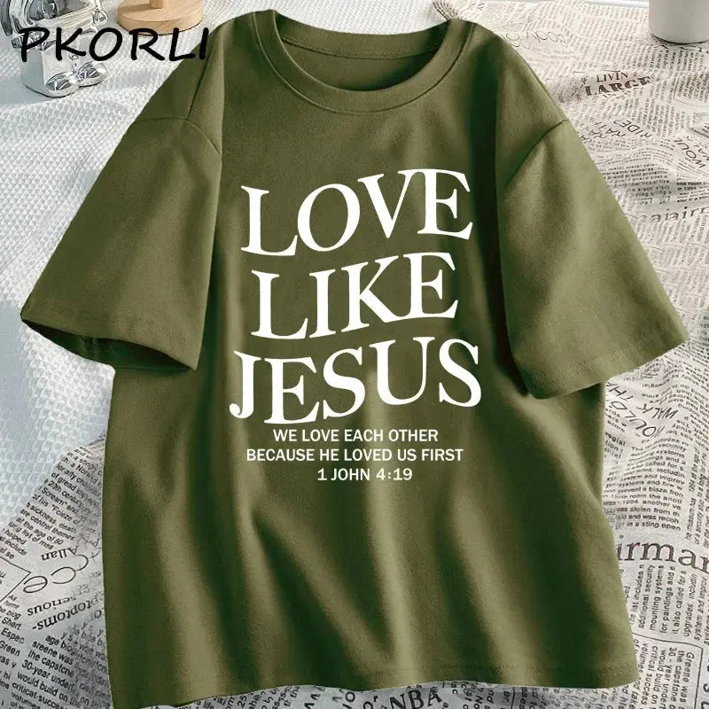 Love Like Jesus – Women’s Casual Short Sleeve T-Shirt | Faith-Based Christian Streetwear - Path Of Praise