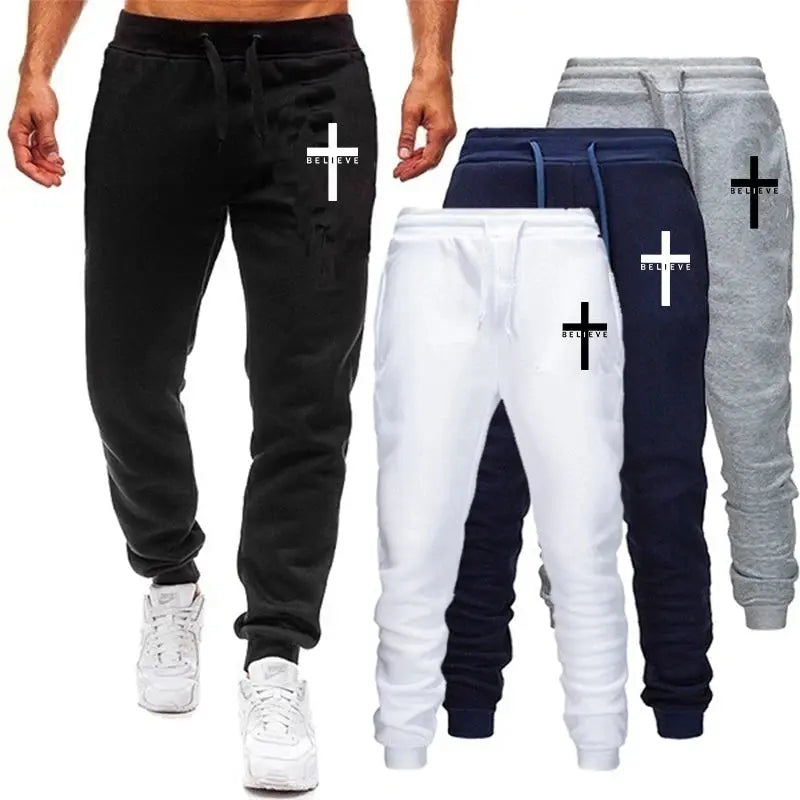 Men Cross Printed Sports Tracksuit - Path Of Praise