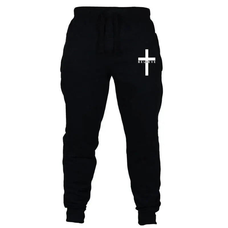 Men Cross Printed Sports Tracksuit - Path Of Praise