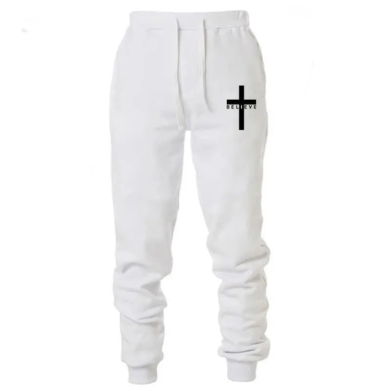 Men Cross Printed Sports Tracksuit - Path Of Praise