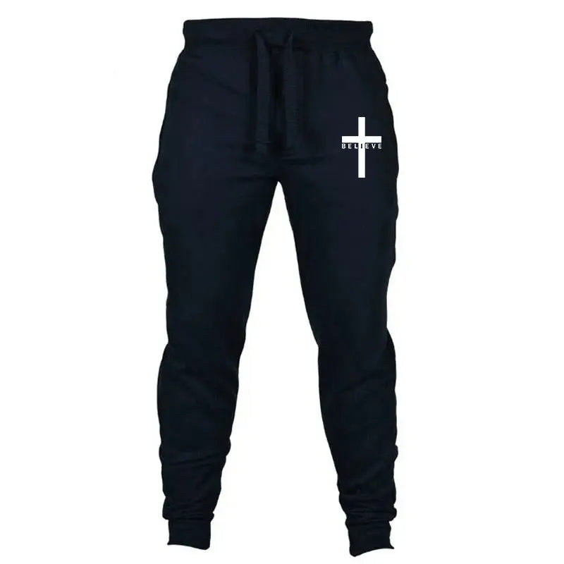 Men Cross Printed Sports Tracksuit - Path Of Praise