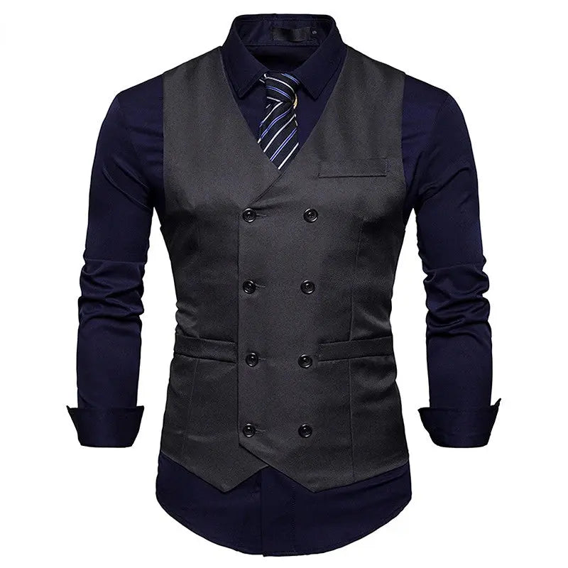 Men's Double-Breasted Vest - Gentleman Formal Casual Dress Coat - Path Of Praise - Path Of Praise