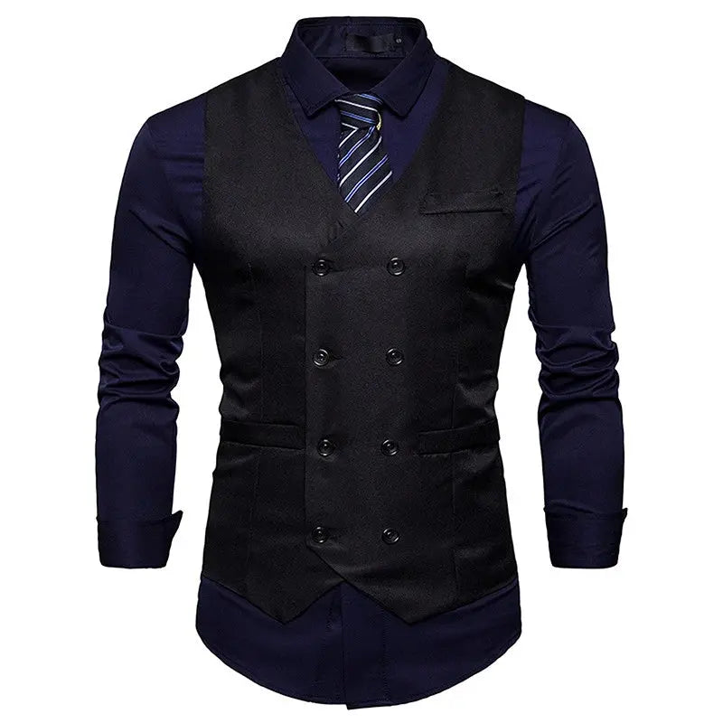 Men's Double-Breasted Vest - Gentleman Formal Casual Dress Coat - Path Of Praise - Path Of Praise