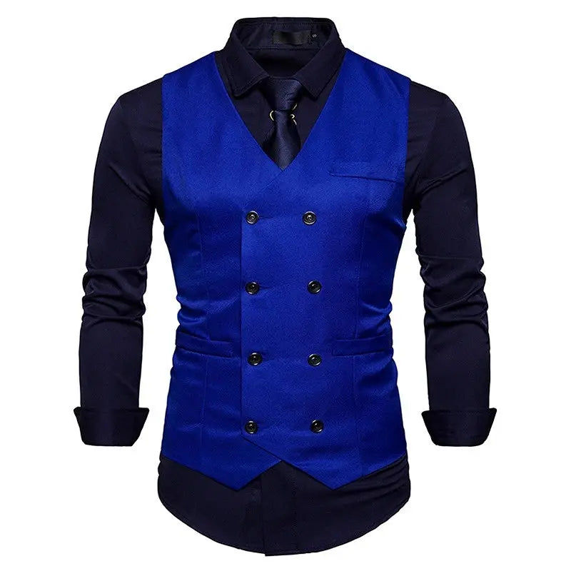 Men's Double-Breasted Vest - Gentleman Formal Casual Dress Coat - Path Of Praise - Path Of Praise