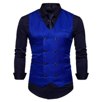 Thumbnail for Men's Double-Breasted Vest - Gentleman Formal Casual Dress Coat - Path Of Praise - Path Of Praise