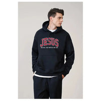 Thumbnail for Men's Jesus Letters Print Hoodie - Path of Praise - Path Of Praise