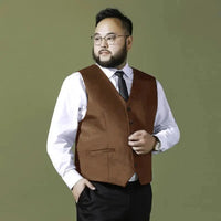 Thumbnail for Men's Suit Vest Formal Sleevless Dress 2024 New Business Classic Plus Size - Path Of Praise