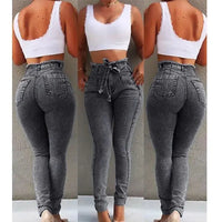 Thumbnail for 2024 Women’s High Waist Faith-Inspired Denim Harem Pants - Stylish Skinny Jeans S-5XL - Path Of Praise 