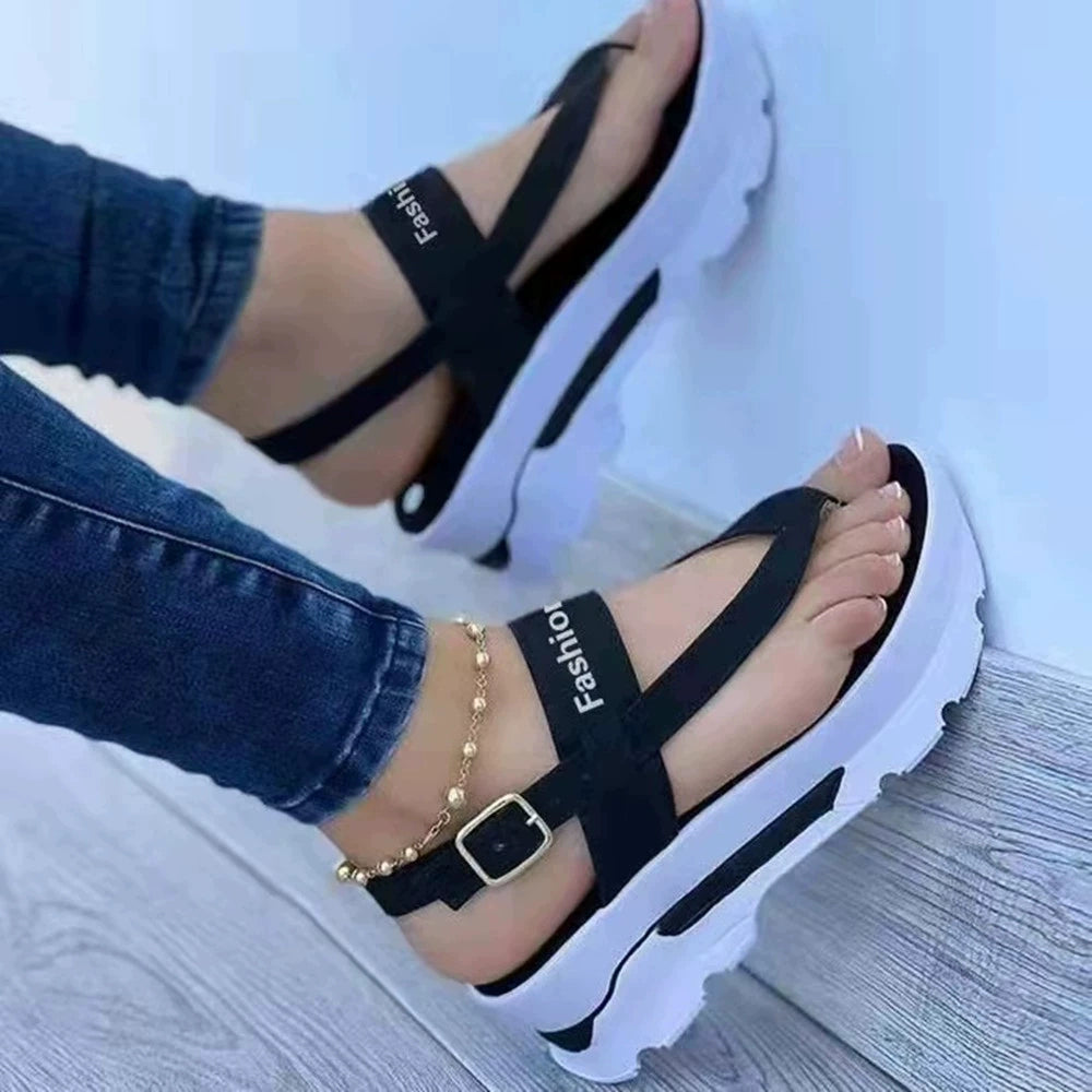 Faith-Inspired Platform Sandals – Women’s Stylish Christian Footwear for Comfort & Elegance