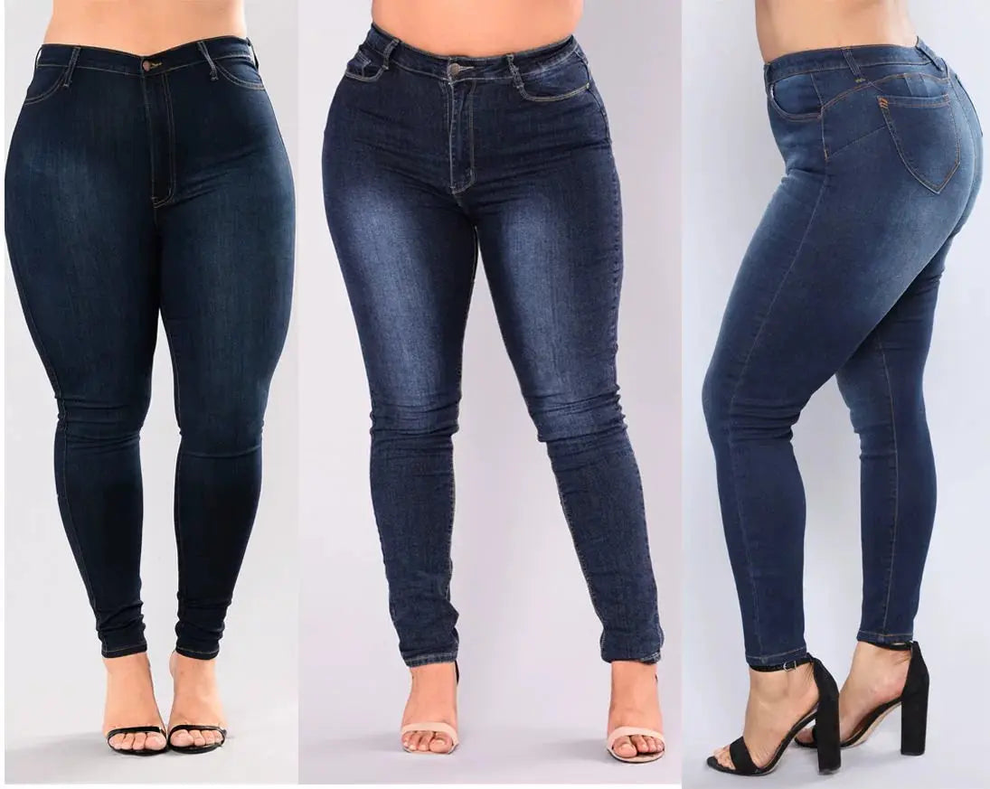 Plus Size High Waist Denim Jeans for Women | Oversized Stretch Pants | Fall 2024 Collection - Path Of Praise