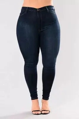 Plus Size High Waist Denim Jeans for Women | Oversized Stretch Pants | Fall 2024 Collection - Path Of Praise